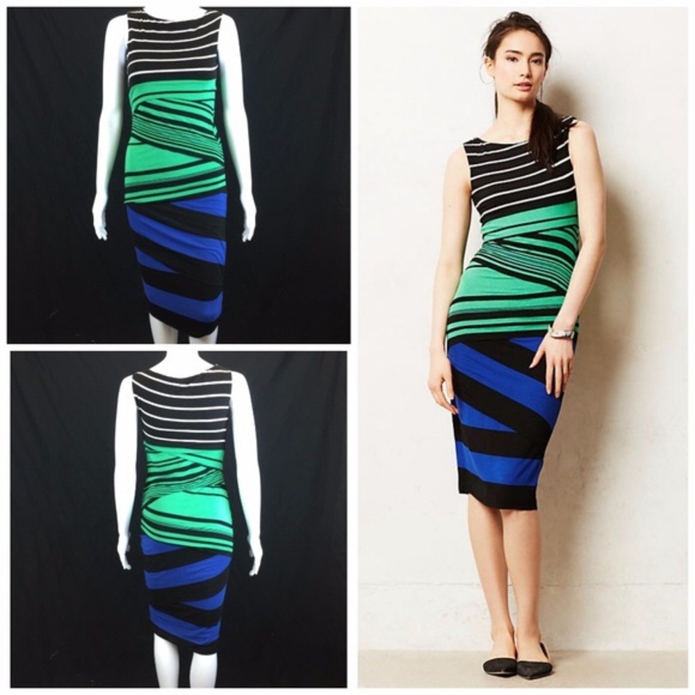 Anthropologie Bailey 44 Striped Bandage Dress